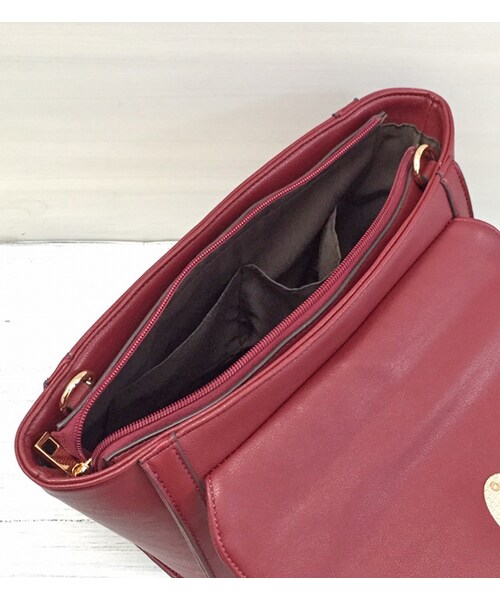 mysty woman（ミスティウーマン）の「【ポイント10倍】【mysty woman】金具使い2wayバッグ（バッグ・レディース・ベージュ/ボルドー/ブラック）」の9枚目の写真