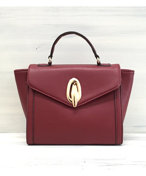 mysty woman（ミスティウーマン）の「【ポイント10倍】【mysty woman】金具使い2wayバッグ（バッグ・レディース・ベージュ/ボルドー/ブラック）」の4枚目の写真