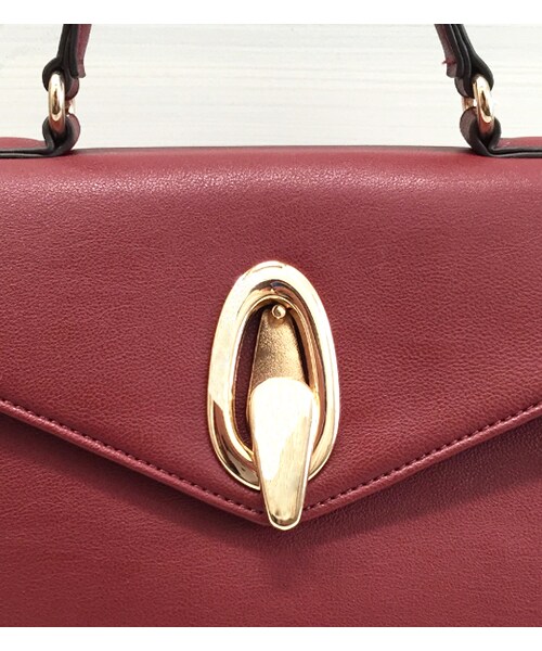 mysty woman（ミスティウーマン）の「【ポイント10倍】【mysty woman】金具使い2wayバッグ（バッグ・レディース・ベージュ/ボルドー/ブラック）」の10枚目の写真