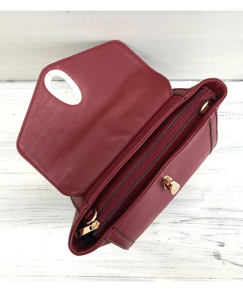 mysty woman（ミスティウーマン）の「【ポイント10倍】【mysty woman】金具使い2wayバッグ（バッグ・レディース・ベージュ/ボルドー/ブラック）」の7枚目の写真