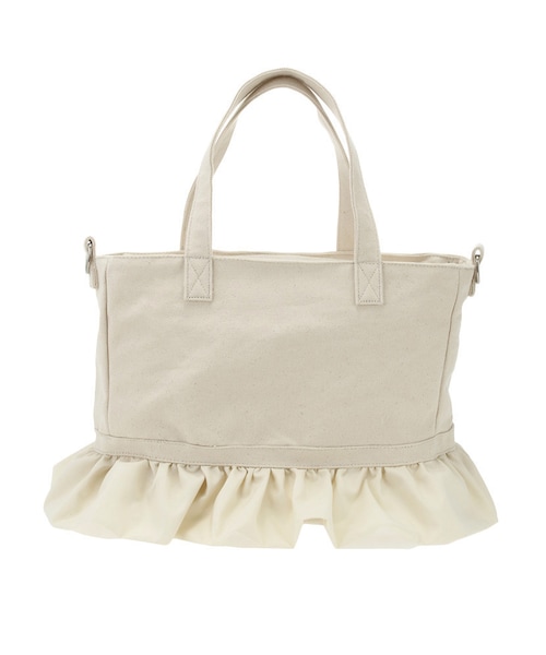 merry jenny（メリージェニー）の「A3フリルトート（バッグ・レディース・オフホワイト/ブラック/レッド・F）」の17枚目の写真