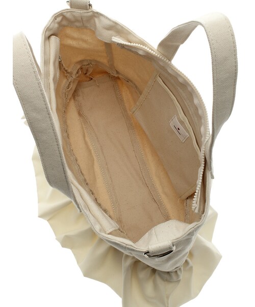 merry jenny（メリージェニー）の「A3フリルトート（バッグ・レディース・オフホワイト/ブラック/レッド・F）」の14枚目の写真