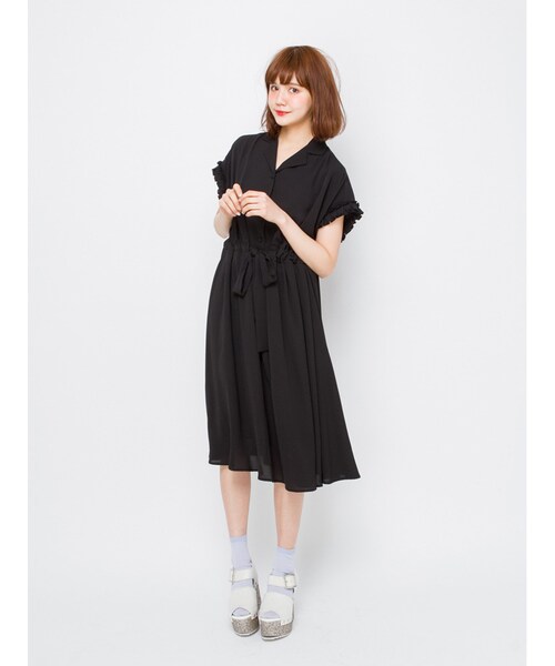 merry jenny（メリージェニー）の「ハラコグリッター厚底サンダル（シューズ・レディース・オフホワイト/ピンク・S/M/L）」の3枚目の写真