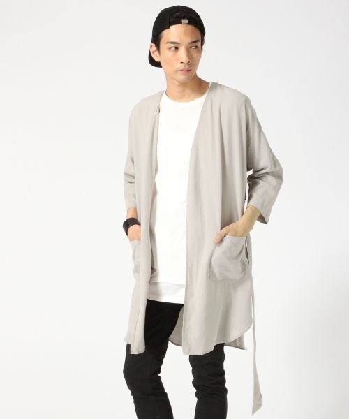 HARE（ハレ）の「フレンチリネンガウン8分袖（トップス・ブラック/グレー/チェリーレッド・S/M）」の2枚目の写真