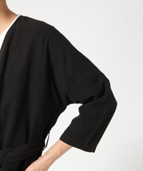 HARE（ハレ）の「フレンチリネンガウン8分袖（トップス・ブラック/グレー/チェリーレッド・S/M）」の8枚目の写真