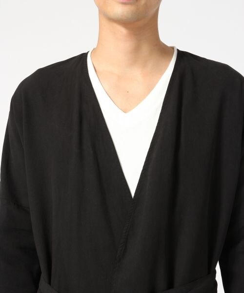 HARE（ハレ）の「フレンチリネンガウン8分袖（トップス・ブラック/グレー/チェリーレッド・S/M）」の7枚目の写真