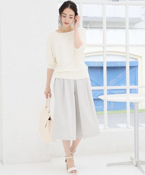 A part by（アパートバイ）の「12GAcRyガーター6S/2（トップス・ホワイト/ブラック/グリーン/ネイビー(ボーダー柄)・F）」の5枚目の写真