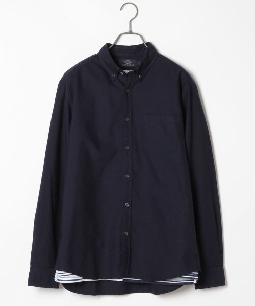 RAGEBLUE（レイジブルー）の「ナチュラルストレッチオックスシャツ（トップス・ホワイト/ワインレッド/オリーブ/ブルー/ネイビー・S/M/L/XL）」の5枚目の写真