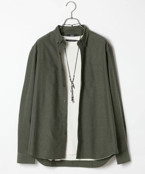 RAGEBLUE（レイジブルー）の「ナチュラルストレッチオックスシャツ（トップス・ホワイト/ワインレッド/オリーブ/ブルー/ネイビー・S/M/L/XL）」の2枚目の写真