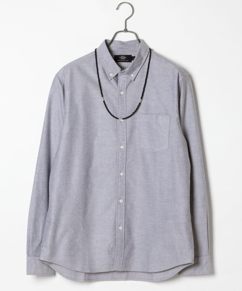 RAGEBLUE（レイジブルー）の「ナチュラルストレッチオックスシャツ（トップス・ホワイト/ワインレッド/オリーブ/ブルー/ネイビー・S/M/L/XL）」の3枚目の写真