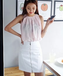 DHOLIC | センタージップタイトデニムスカート(デニムスカート)