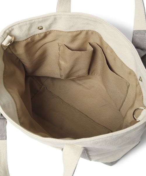 studio CLIP（スタディオクリップ）の「クラッチ付きダブルリングトートバッグ（バッグ・迷彩/グレー/マスタード・F）」の13枚目の写真