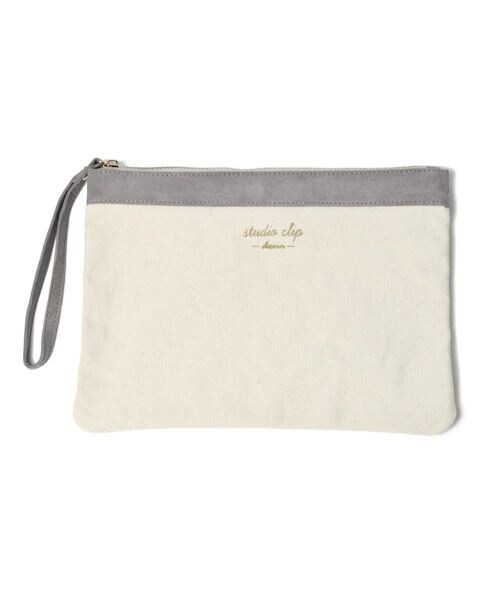 studio CLIP（スタディオクリップ）の「クラッチ付きダブルリングトートバッグ（バッグ・迷彩/グレー/マスタード・F）」の15枚目の写真