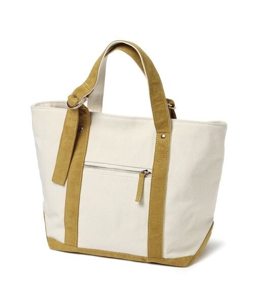 studio CLIP（スタディオクリップ）の「クラッチ付きダブルリングトートバッグ（バッグ・迷彩/グレー/マスタード・F）」の5枚目の写真