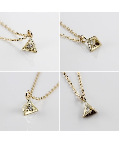 pinacoteca（ピナコテーカ）の「ピナコテーカ 383 ピラミッド ダイヤモンド ネックレス（ネックレス・レディース・ゴールド・40cm）」の3枚目の写真
