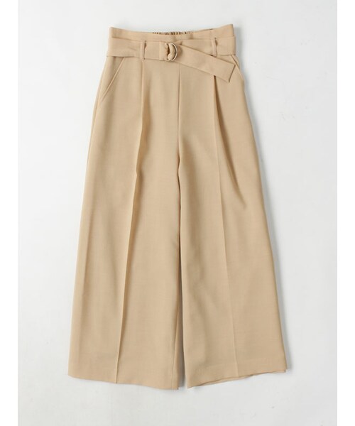31 Sons de mode（トランテアン　ソン　ドゥ　モード）の「★新作★ベルト付フレアワイドパンツ（パンツ・レディース・オフホワイト/ベージュ/ライトグレー・36/38）」の3枚目の写真