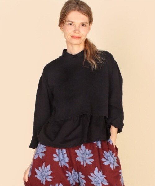 RNA-N(アールエヌエーエヌ)の「<予約>綿麻スモールカラーレイヤードブラウス(トップス・レディース・ホワイト/ブラック・M)」の14枚目の写真