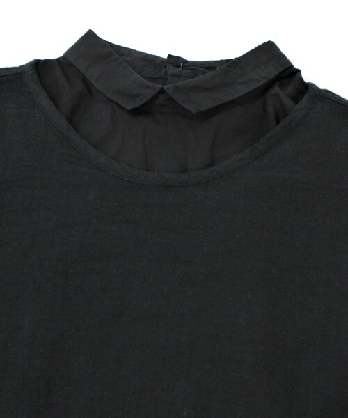 RNA-N(アールエヌエーエヌ)の「<予約>綿麻スモールカラーレイヤードブラウス(トップス・レディース・ホワイト/ブラック・M)」の3枚目の写真