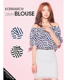 KORMARCH | 2WAYオフショルダーリンクルブラウス(シャツ/ブラウス)