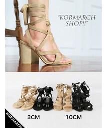 KORMARCH | レースアップフラットサンダル(サンダル)