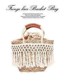 Rocotta by MOERY | Rocotta(ロコッタ)　フリンジレースカゴバッグ(かごバッグ)