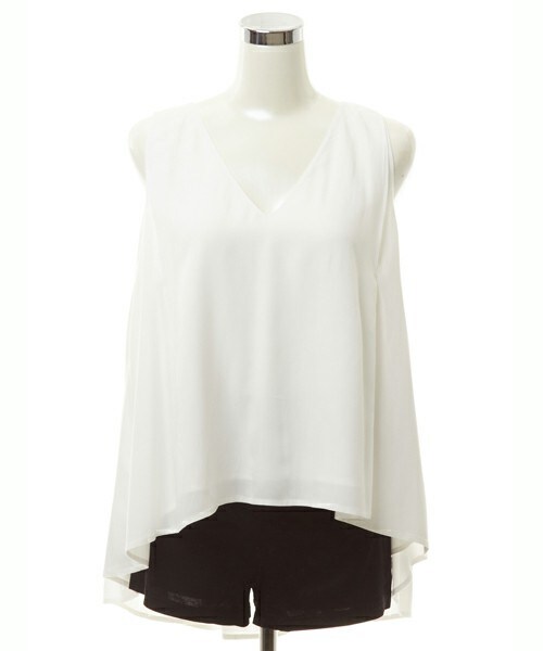 DRWCYS（ドロシーズ）の「レーヨンフレアトップス（タンクトップ・レディース・カーキ/ブラック/ホワイト/オレンジ・M）」の2枚目の写真