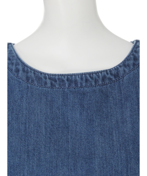 dazzlin(ダズリン)の「【sc】ノースリフリンジデニムセットアップ(ワンピース/ドレス・レディース・ブルー/インディゴ・S(トップス)/S(ボトムス)/M(トップス)/M(ボトムス))」の6枚目の写真