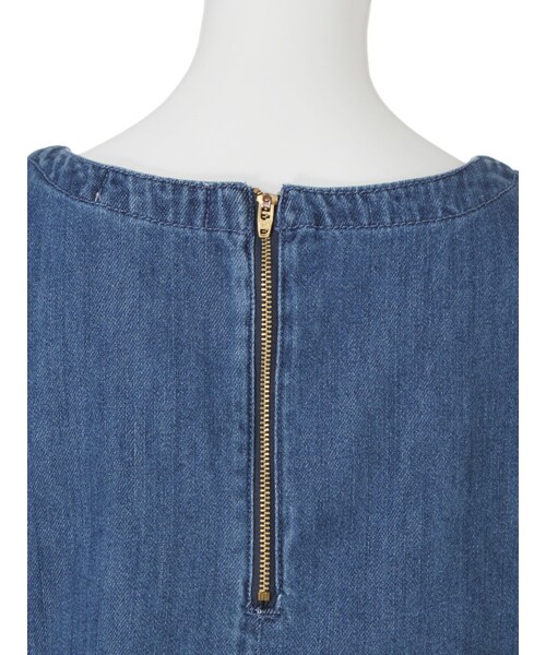 dazzlin(ダズリン)の「【sc】ノースリフリンジデニムセットアップ(ワンピース/ドレス・レディース・ブルー/インディゴ・S(トップス)/S(ボトムス)/M(トップス)/M(ボトムス))」の8枚目の写真