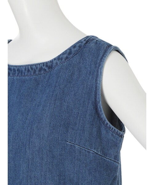 dazzlin(ダズリン)の「【sc】ノースリフリンジデニムセットアップ(ワンピース/ドレス・レディース・ブルー/インディゴ・S(トップス)/S(ボトムス)/M(トップス)/M(ボトムス))」の7枚目の写真