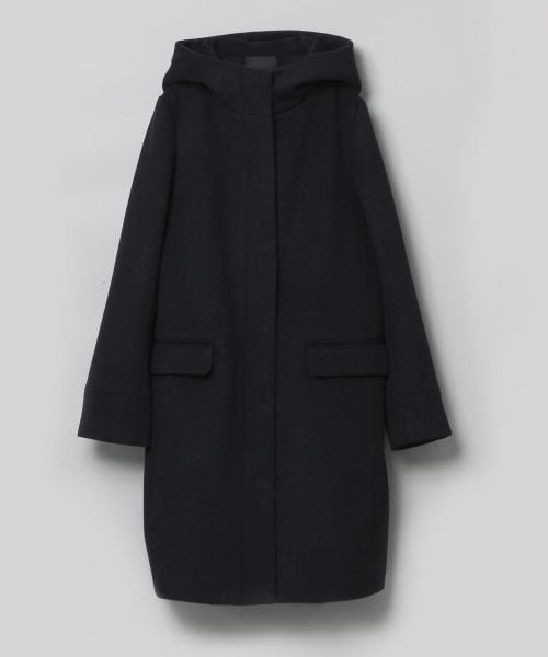 JEANASIS（ジーナシス）の「オーストラリアウールフードコート（ジャケット/アウター・チャコールグレー()/キャメル()/ネイビー()・FREE）」の3枚目の写真