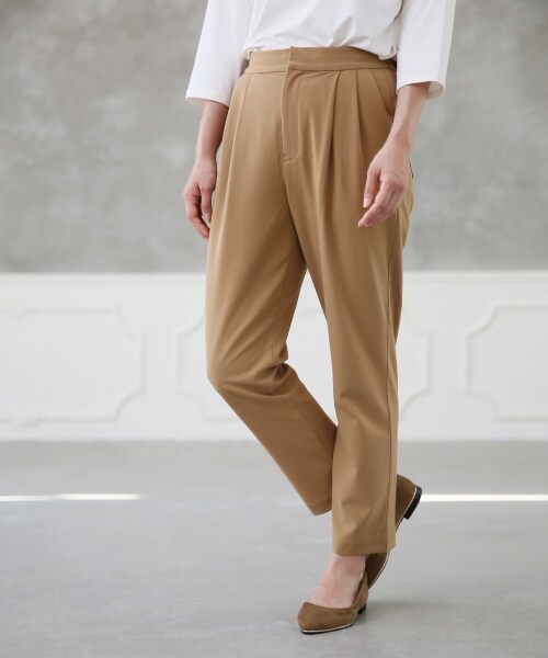 LEPSIM】3タックデザインパンツ LEPSIM パンツ 2タックサテンパンツ