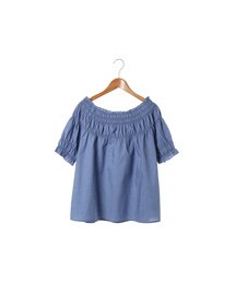 Green　Parks | chocol raffine robe ・シャーリング5分袖ブラウス(トップス)