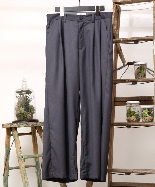 DETAILS（ディテールズ）の「DETAILS/ワイドスラックス【先行予約】（スラックス・メンズ・ブラック/グレー/ネイビー・SMALL/MEDIUM/LARGE）」の6枚目の写真