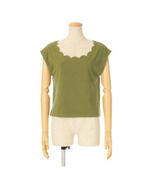 F i.n.t | スカラップネックフレンチスリーブT/F i.n.t(Tシャツ/カットソー)