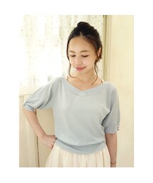 F i.n.t | 袖口釦Vネックニットプルオーバー/F&A(ニット/セーター)