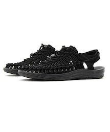 KEEN | メンズ キーン ユニークサンダル モノクローム ブラック KEEN UNEEK M-BLACK/BLACK 1014097(サンダル)