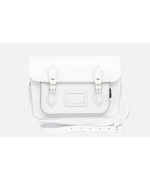 Zatchels | ＜14.5インチ＞サッチェルバッグ/White/マグネット仕様/ハンドル/バックストラップ(ショルダーバッグ)