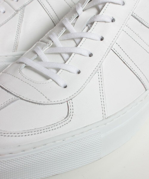 MEN'S BIGI（メンズビギ）の「【2016-17 A/W新作】ZUO(ズオ)別注 レザースニーカー/JAPN MADE(日本製)（スニーカー・メンズ・ホワイト/キャメル・M/L）」の10枚目の写真