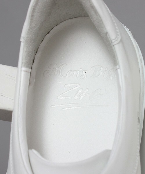 MEN'S BIGI（メンズビギ）の「【2016-17 A/W新作】ZUO(ズオ)別注 レザースニーカー/JAPN MADE(日本製)（スニーカー・メンズ・ホワイト/キャメル・M/L）」の11枚目の写真