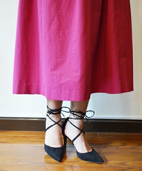 ILIMA（イリマ）の「EVOL ILIMA セパレートレースアップパンプス IH7275（パンプス・レディース・ブラック/ベージュ/ワインレッド/オレンジ・22.0cm/22.5cm/23.0cm/23.5cm/24.0cm/24.5cm）」の2枚目の写真