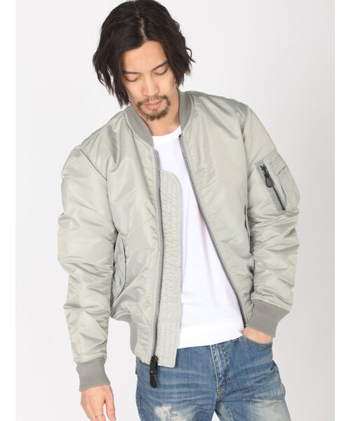 AVIREX（アヴィレックス）の「MA-1 COMMERCIAL LOGO（ジャケット/アウター・メンズ・BLACK/SILVER/ROYAL/SAGE・M/L/XL/XXL）」の11枚目の写真