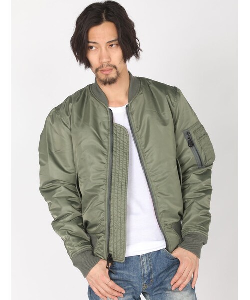 AVIREX（アヴィレックス）の「MA-1 COMMERCIAL LOGO（ジャケット/アウター・メンズ・BLACK/SILVER/ROYAL/SAGE・M/L/XL/XXL）」の13枚目の写真