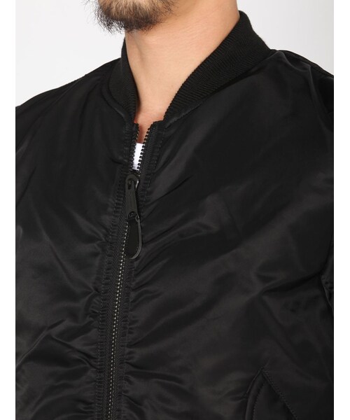 AVIREX（アヴィレックス）の「MA-1 COMMERCIAL LOGO（ジャケット/アウター・メンズ・BLACK/SILVER/ROYAL/SAGE・M/L/XL/XXL）」の4枚目の写真