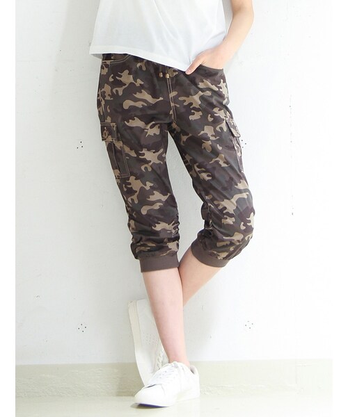 Honeys（ハニーズ）の「ミリタリーパンツ（パンツ・スキニー・レディース・ブラック/ネイビー/ベージュ迷彩/迷彩柄/カーキ/ライトカーキ/ベージュ・Ｓ/Ｍ/Ｌ）」の3枚目の写真