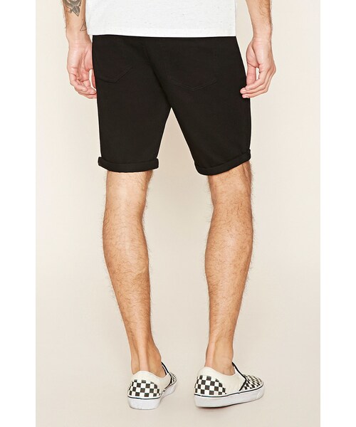 FOREVER 21（フォーエバー トゥエンティーワン）の「[MEN]クリーンウォッシュデニムショートパンツ（パンツ・メンズ・BLACK・28/29/30/31/32/33/34）」の3枚目の写真