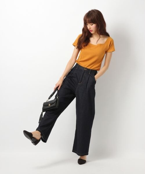 Heather（ヘザー）の「デニムワイドパンツ（パンツ・ブルー/ワンウォッシュ・S/M）」の3枚目の写真