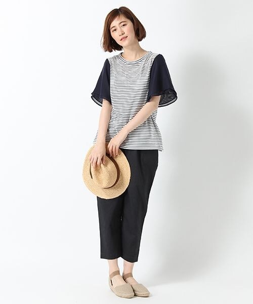 studio CLIP（スタディオクリップ）の「コットンリネンクロスイージーテーパードパンツ（パンツ・ホワイト/スモーク/カーキ/ネイビー・M/L）」の6枚目の写真