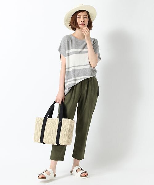 studio CLIP（スタディオクリップ）の「コットンリネンクロスイージーテーパードパンツ（パンツ・ホワイト/スモーク/カーキ/ネイビー・M/L）」の7枚目の写真
