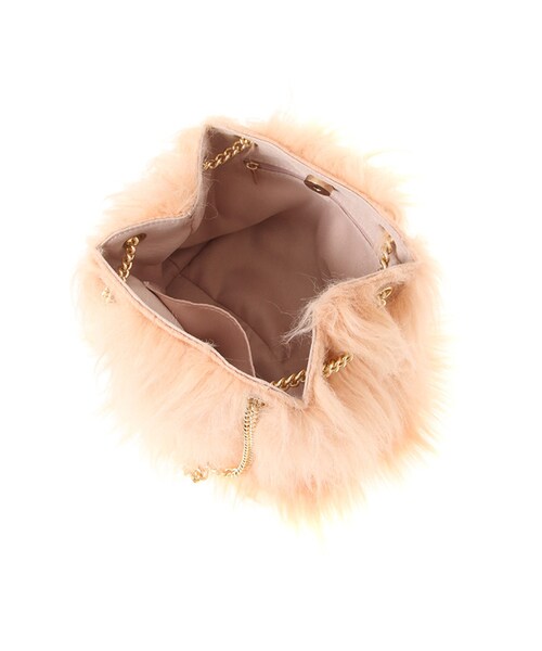 31 Sons de mode（トランテアン　ソン　ドゥ　モード）の「ファーチェーンバッグ《予約アイテム》（バッグ・レディース・ピンク/オフホワイト/キャメル・フリー）」の9枚目の写真