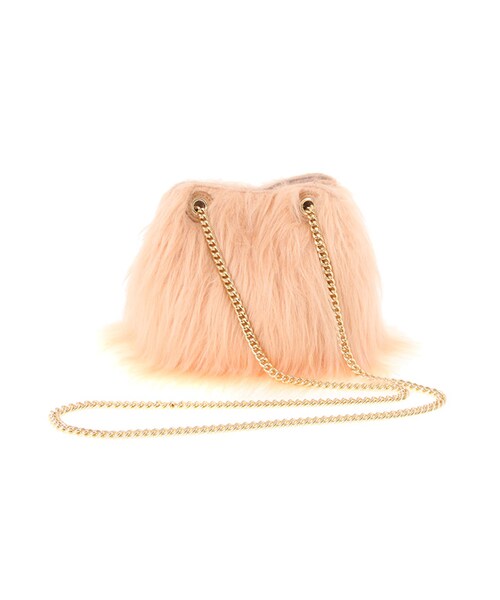 31 Sons de mode（トランテアン　ソン　ドゥ　モード）の「ファーチェーンバッグ《予約アイテム》（バッグ・レディース・ピンク/オフホワイト/キャメル・フリー）」の8枚目の写真